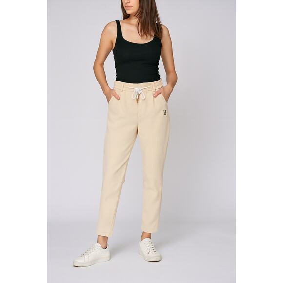 Womens Corduroy Pants Size M/L Off-White Embroidered Preppy Yacht Old Money - Picture 1 of 16